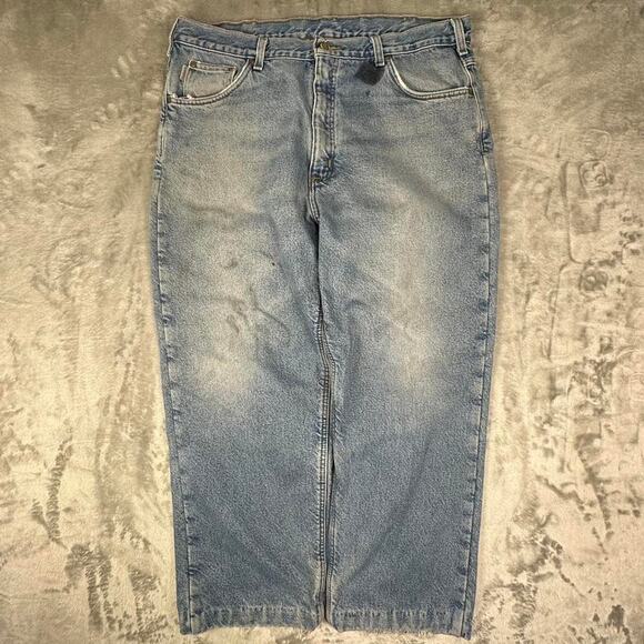 Carhartt Other - Distressed Vintage Carhartt Fleece Lined Denim Jeans Size 37